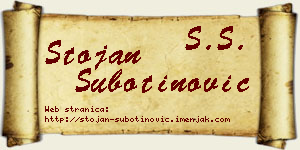 Stojan Subotinović vizit kartica